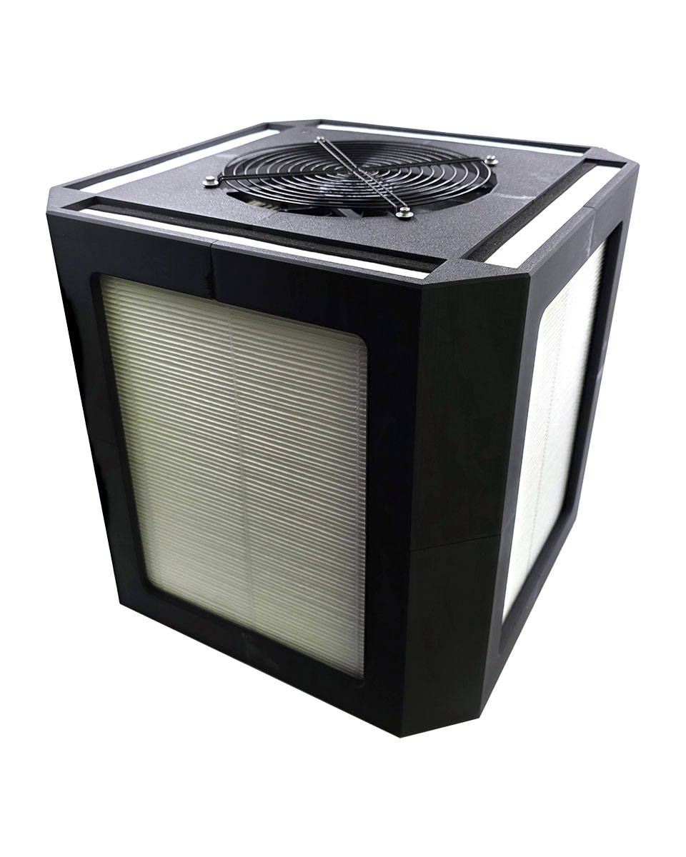 The completed four-side tower air purifier.